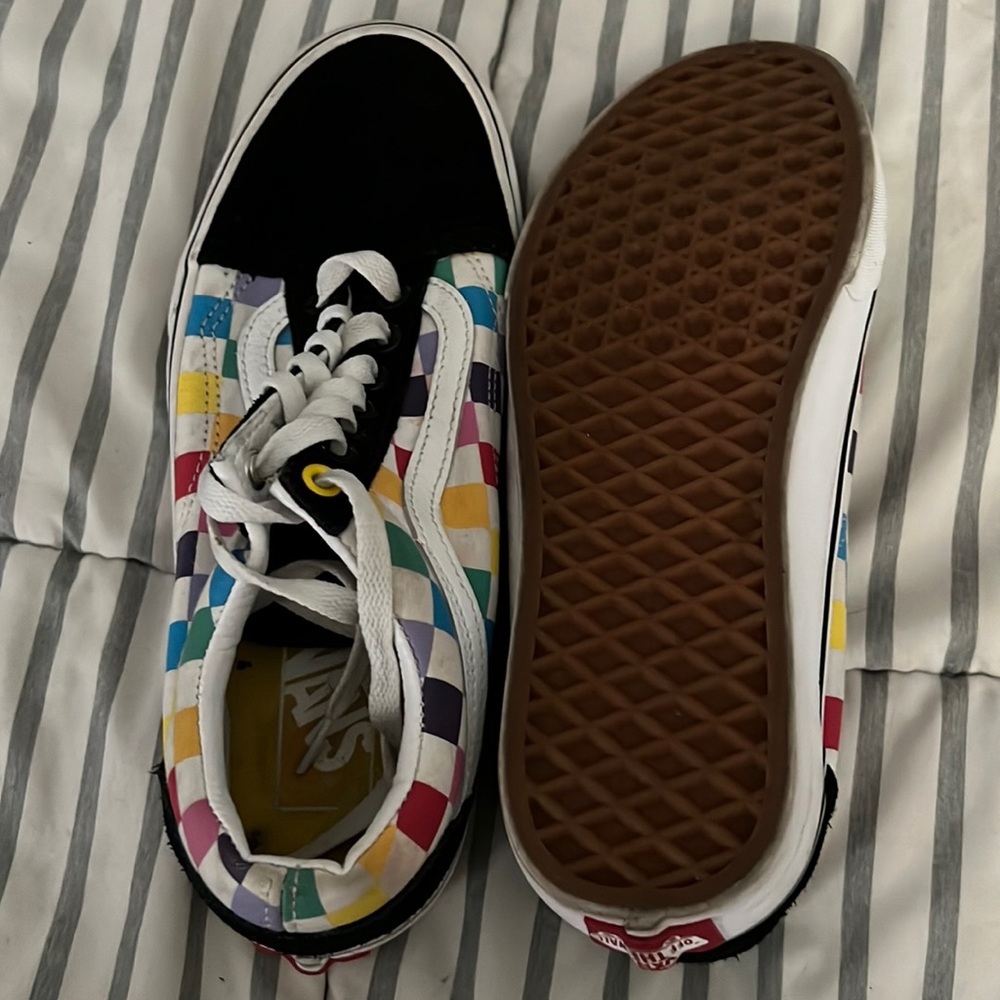 Brand New Rainbow checkered Vans